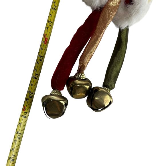 Vintage Santa Claus Hanging Ornament with Jingle Bell Legs Christmas Decor - Picture 10 of 10
